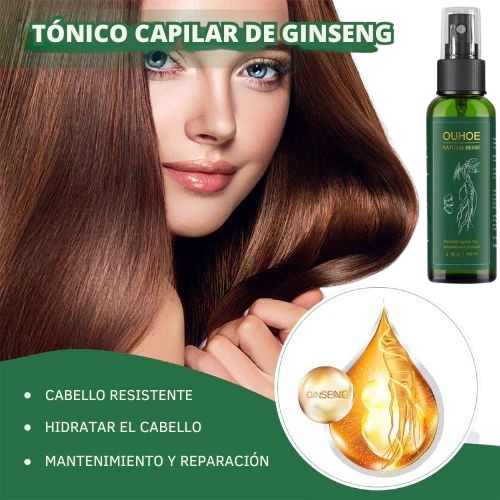 ELIXIR CAPILAR hair tonic with ginseng for strong, hydrated, and repaired hair.